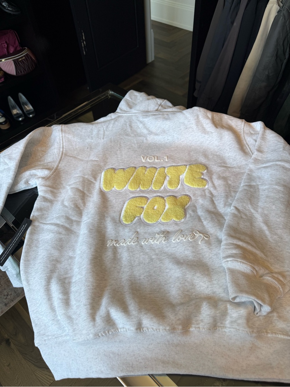 White Fox Vol. 1 Oversized Hoodie Grey Marle - Picture 3 of 11